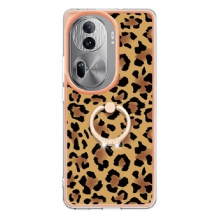 Coque Oppo Reno 11 Pro 5G Anneau-Support Motif Léopard