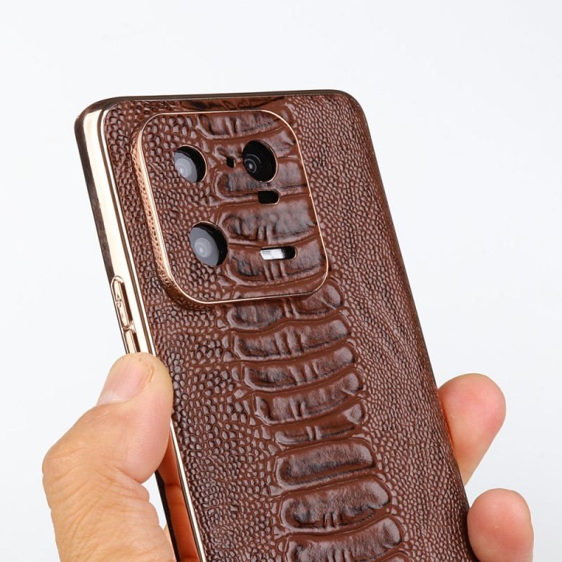 Coque Xiaomi 13 Pro Cuir Véritable Style Crocodile