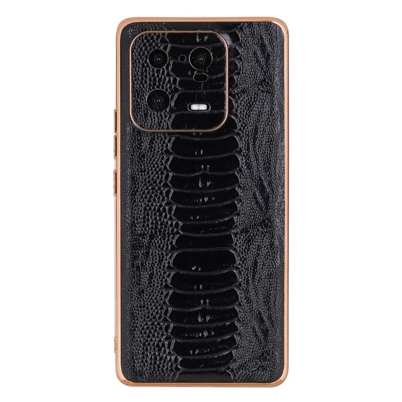 Coque Xiaomi 13 Pro Cuir Véritable Style Crocodile