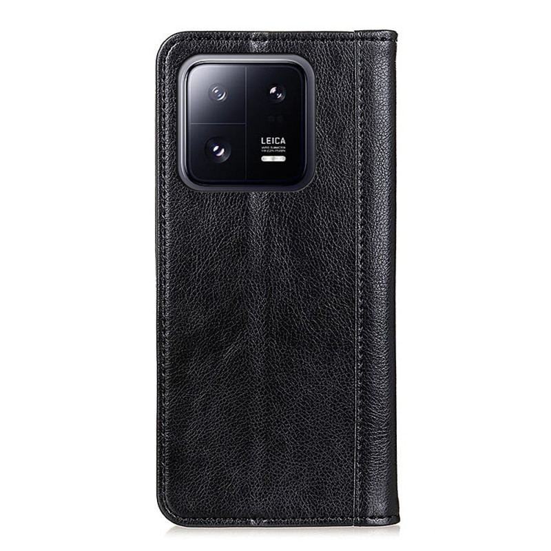 Flip Cover Xiaomi 13 Pro Version Colorée Cuir Fendu