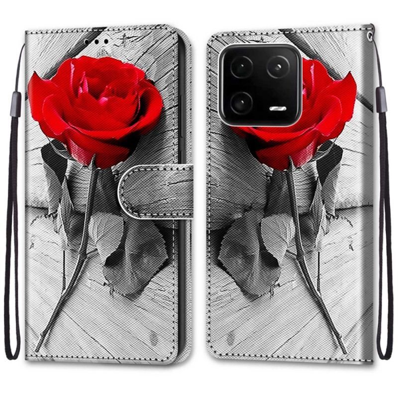 Housse Xiaomi 13 Pro Florale avec Lanière