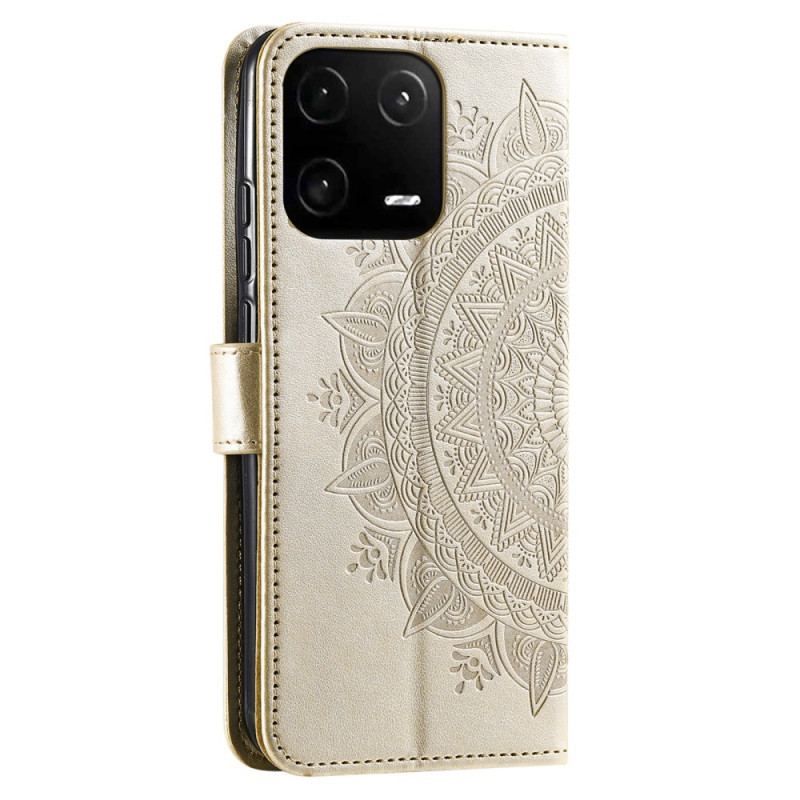 Housse Xiaomi 13 Pro Mandala Soleil avec Lanière