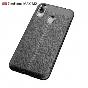 Asus Zenfone Max M2 - Coque gel finition simili cuir