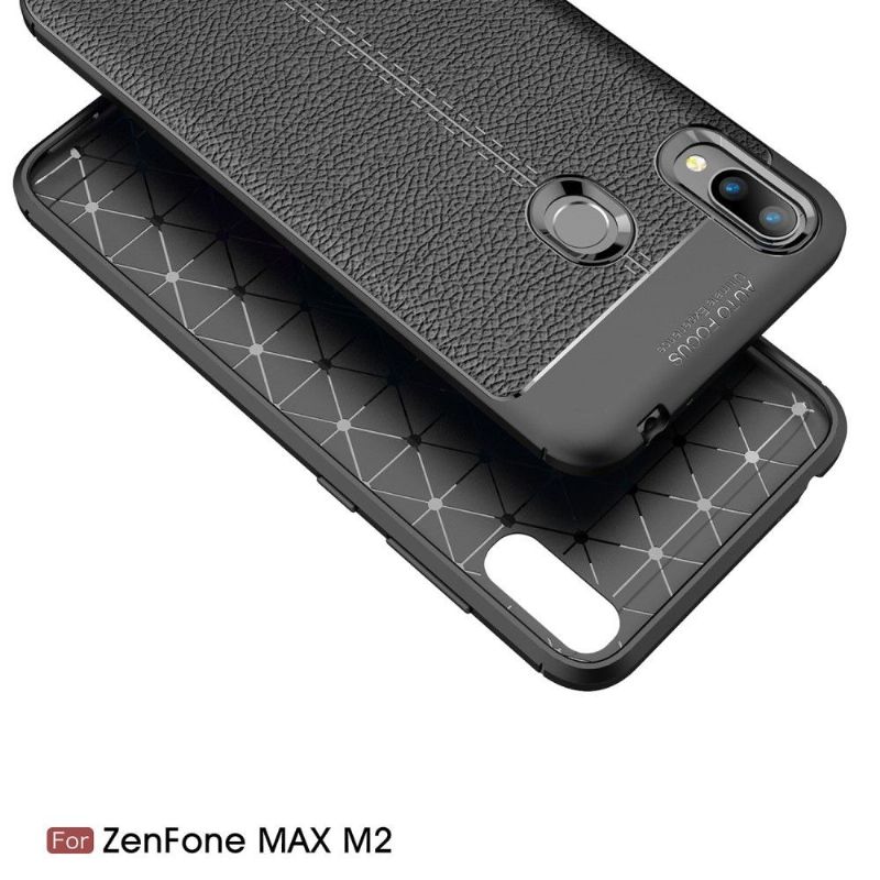 Asus Zenfone Max M2 - Coque gel finition simili cuir