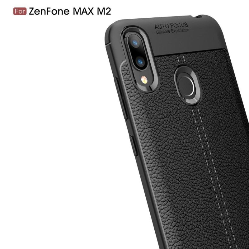 Asus Zenfone Max M2 - Coque gel finition simili cuir