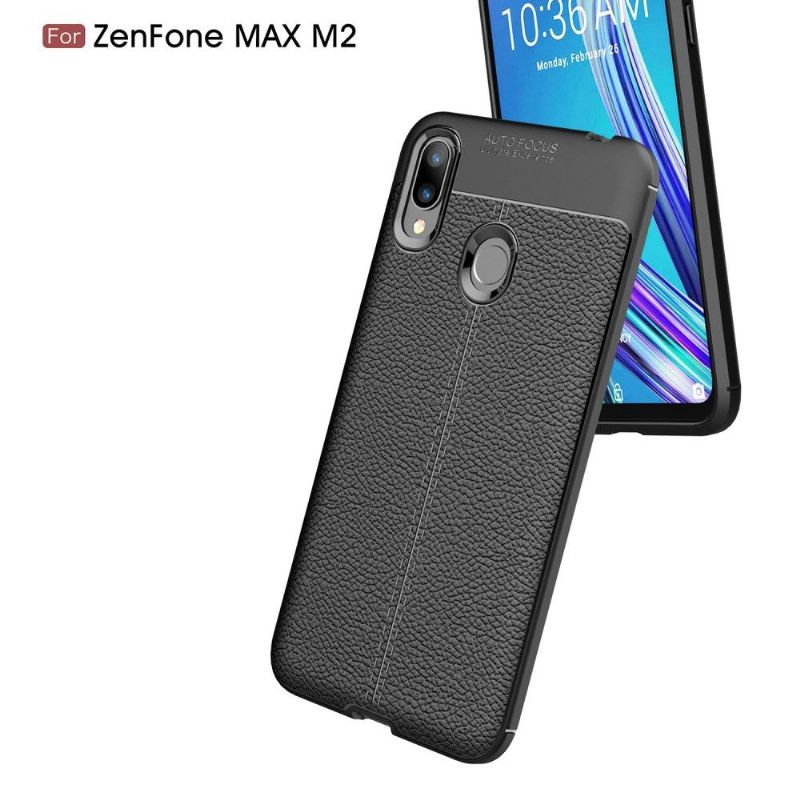 Asus Zenfone Max M2 - Coque gel finition simili cuir