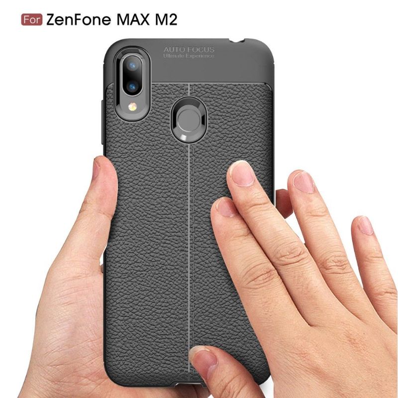 Asus Zenfone Max M2 - Coque gel finition simili cuir