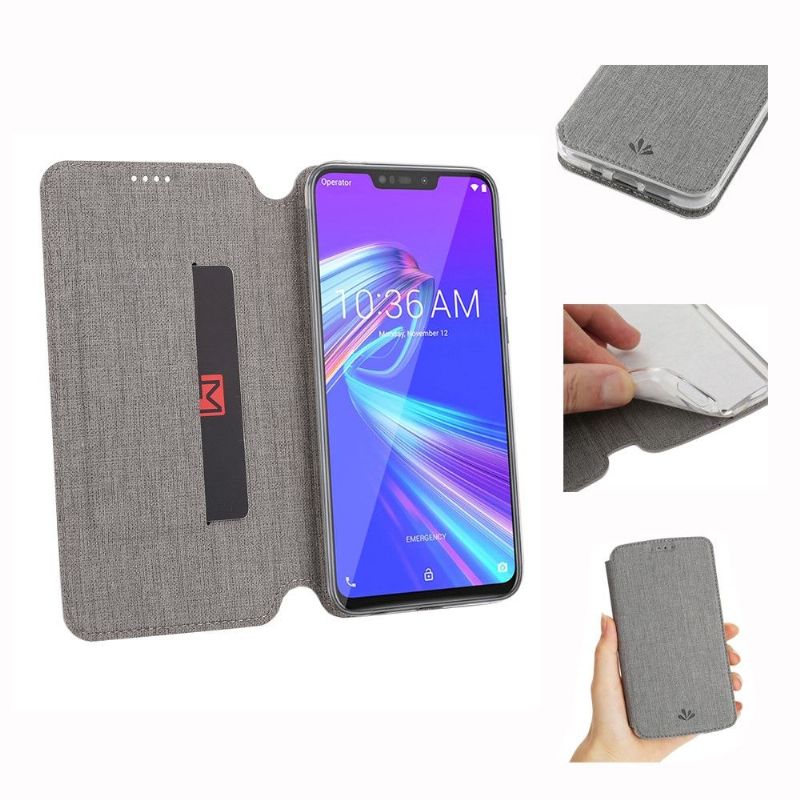 Asus Zenfone Max M2 - Etui texturé croisillons support