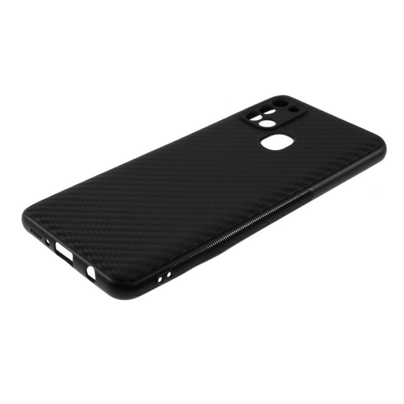 Coque Samsung Galaxy A21s aspect fibre de carbone