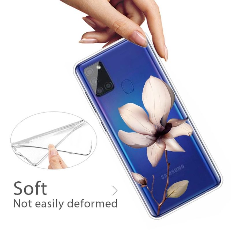 Coque Samsung Galaxy A21s fleur sauvage