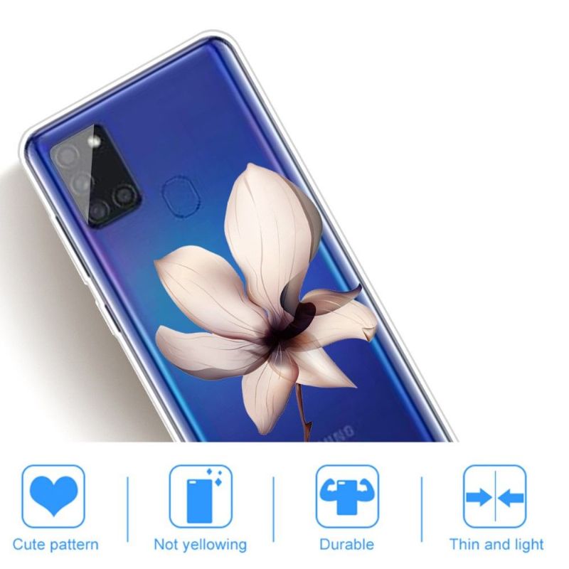 Coque Samsung Galaxy A21s fleur sauvage