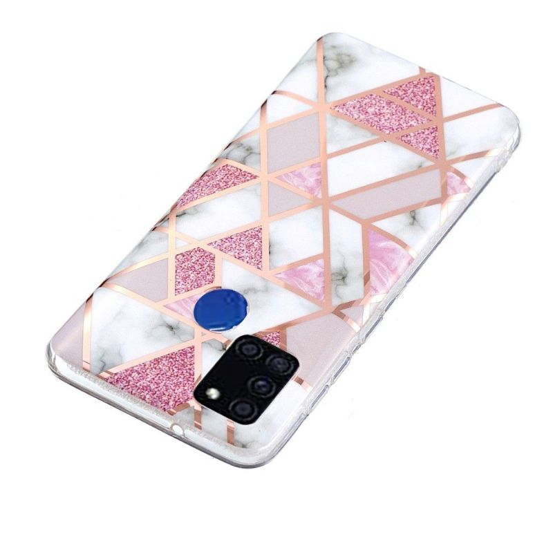 Coque Samsung Galaxy A21s Géométrie Rose