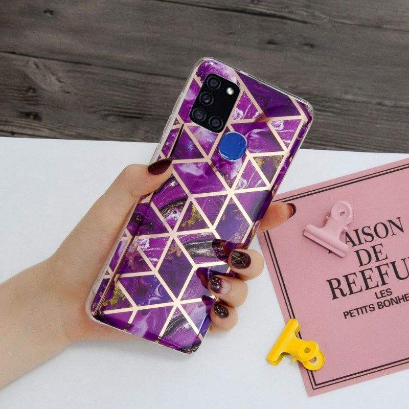 Coque Samsung Galaxy A21s Géométrie Violet