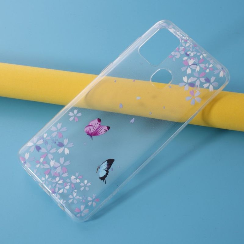 Coque Samsung Galaxy A21s Papillons Florets