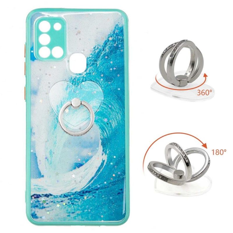 Coque Samsung Galaxy A21s Vague avec anneau