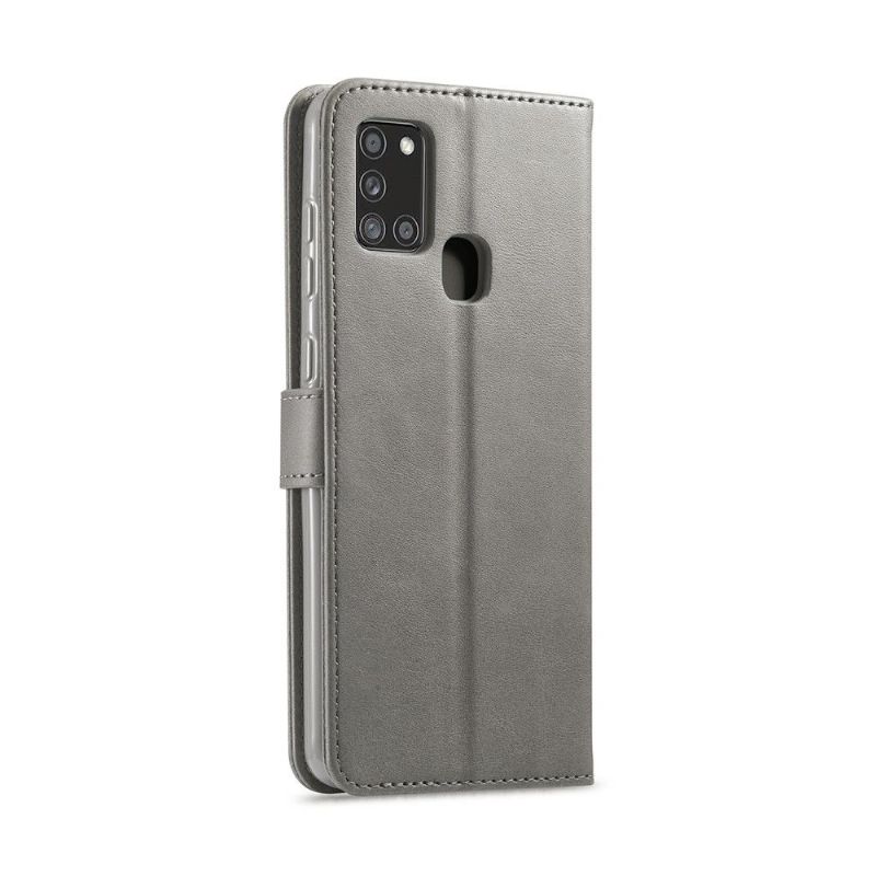 Étui Samsung Galaxy A21s Tommy Style Effet Cuir - Gris