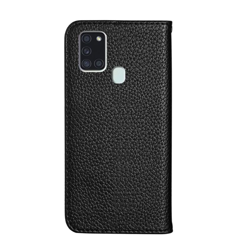 Flip cover Samsung Galaxy A21s simili cuir grainé