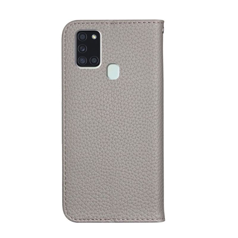 Flip cover Samsung Galaxy A21s simili cuir grainé