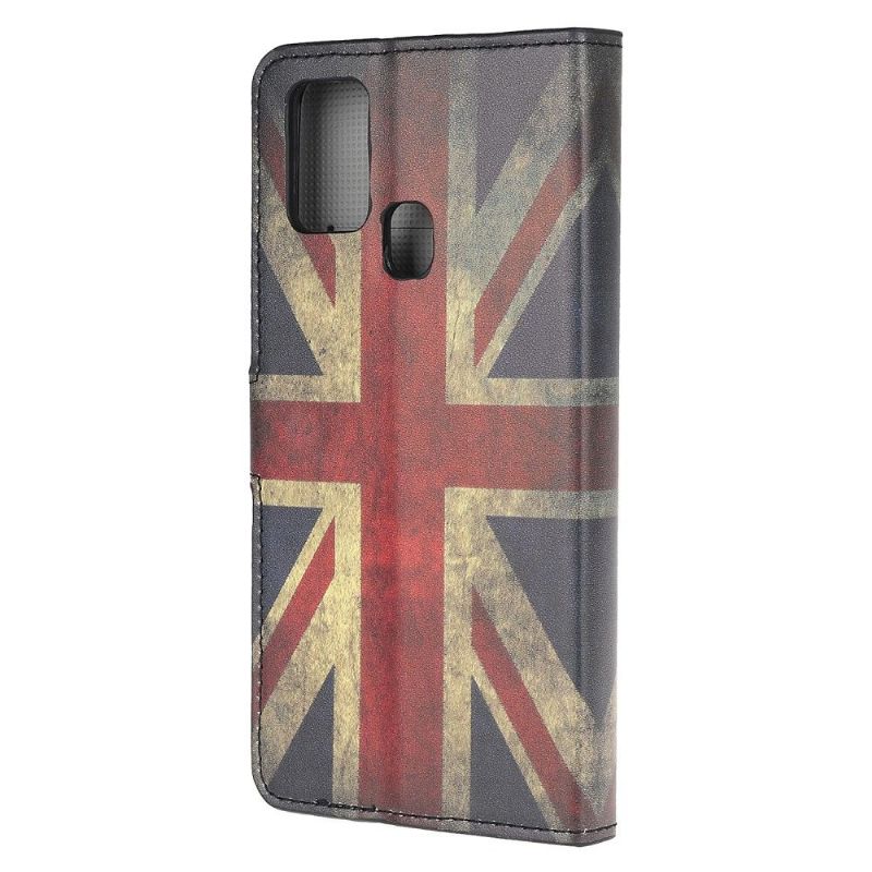 Housse Samsung Galaxy A21s Drapeau Anglais Vintage