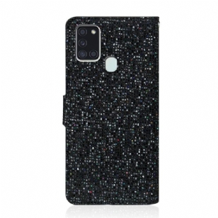 Housse Samsung Galaxy A21s Glitter Porte Cartes