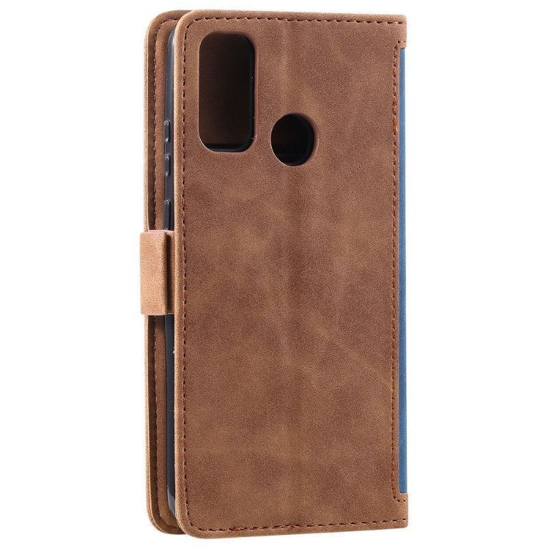 Housse Samsung Galaxy A21s Vintage Porte Cartes à Lanière