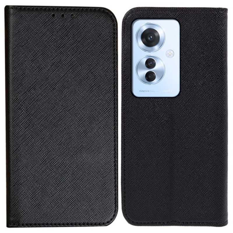 Flip Cover Oppo Reno 11F 5G Texture Croisée