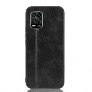 Coque Xiaomi Mi 10 Lite Effet Cuir Coutures