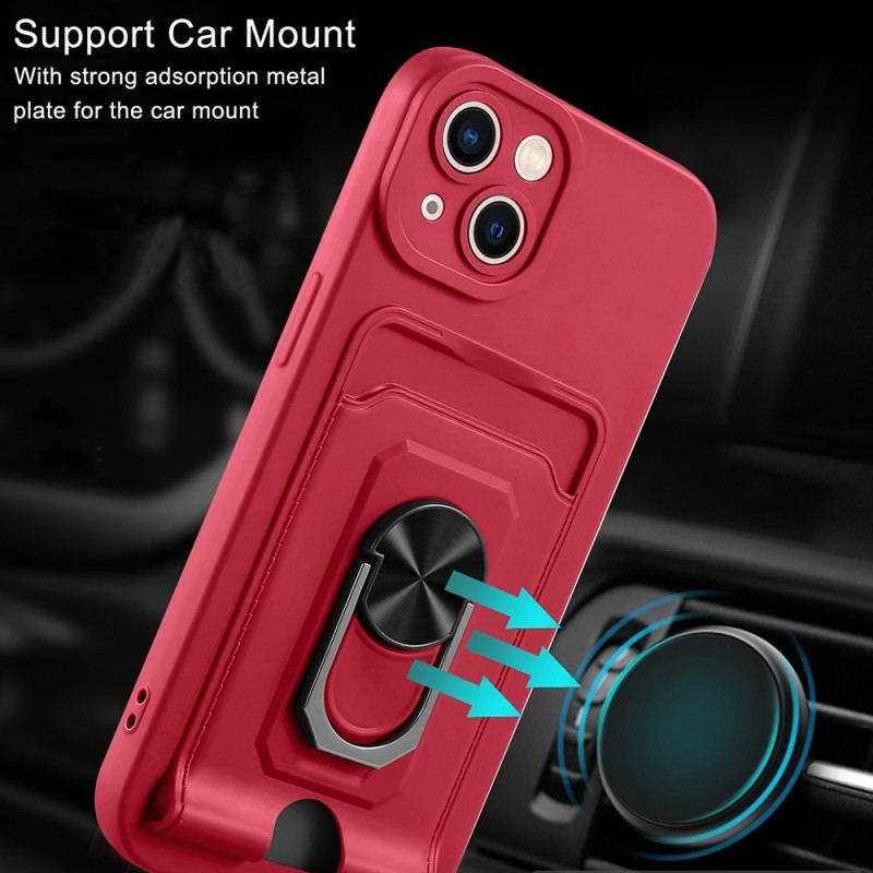 Coque iPhone 14 Plus à Cordon avec Porte-Carte et Anneau-Support