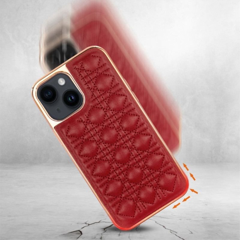 Coque iPhone 14 Plus Effet Cuir Couture VIETAO