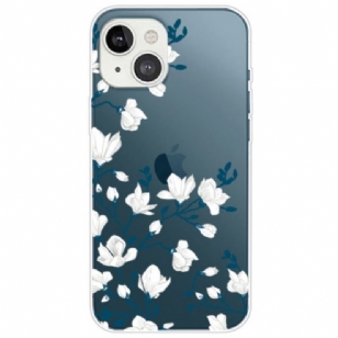 Coque iPhone 14 Plus Fleurs Blanches