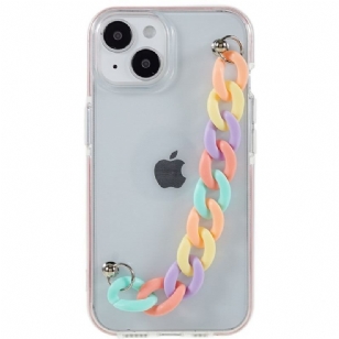 Coque iPhone 14 Plus Silicone Bracelet Perles