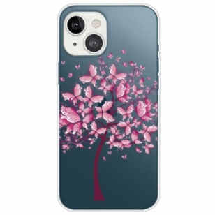 Coque iPhone 14 Plus Transparente Arbre à Papillons