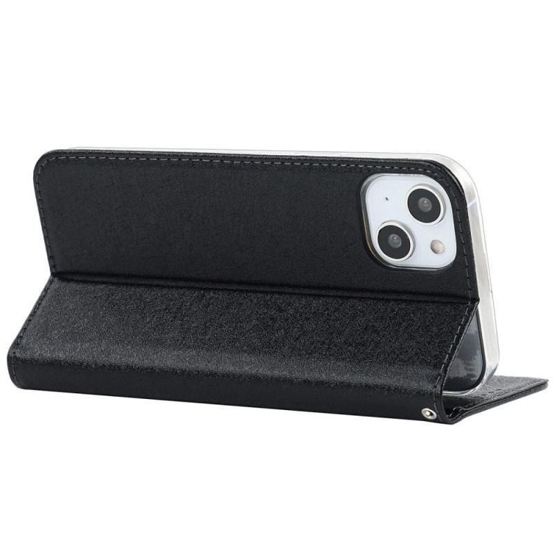 Flip Cover iPhone 14 Plus Style Cuir Douceur avec Lanière