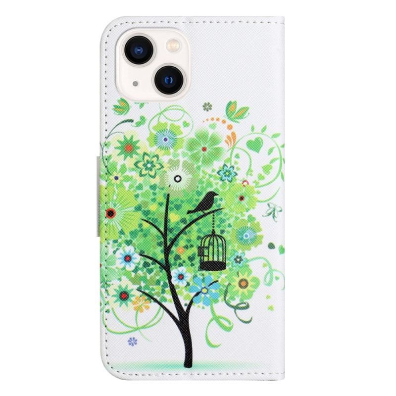 Housse iPhone 14 Plus Feuillage Vert