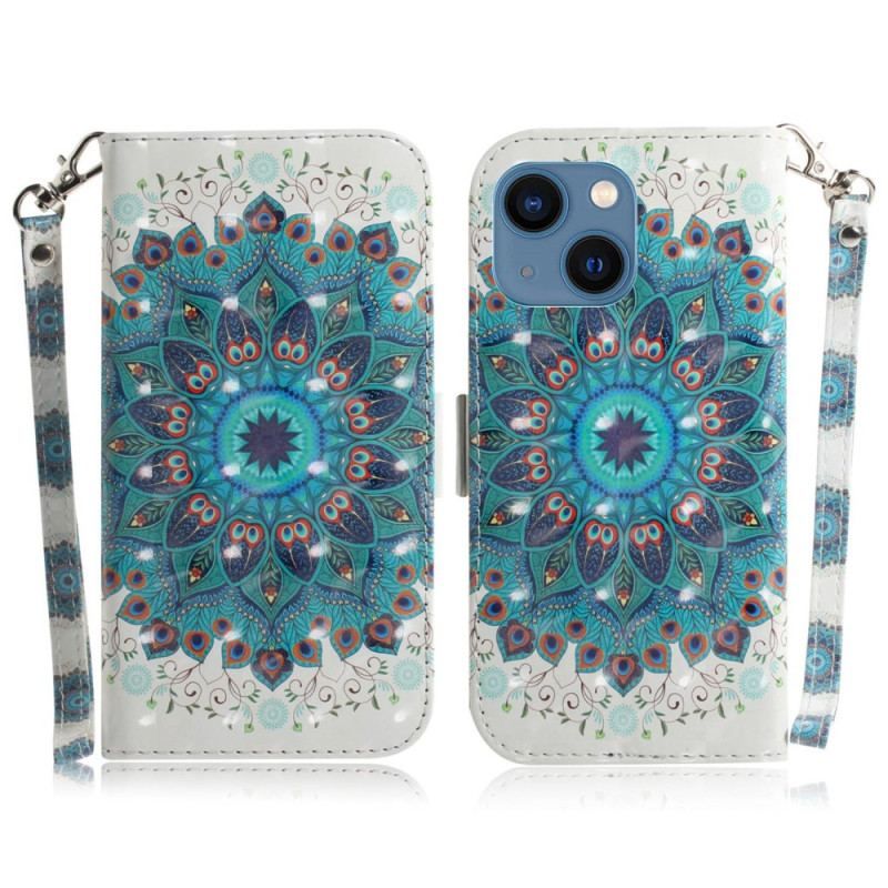 Housse iPhone 14 Plus Mandala à Lanière