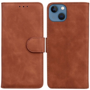 Housse iPhone 14 Plus Style Cuir Couture