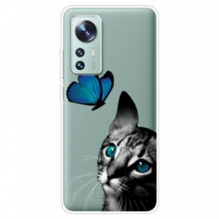 Coque Xiaomi 12 / 12X Chat et Papillon