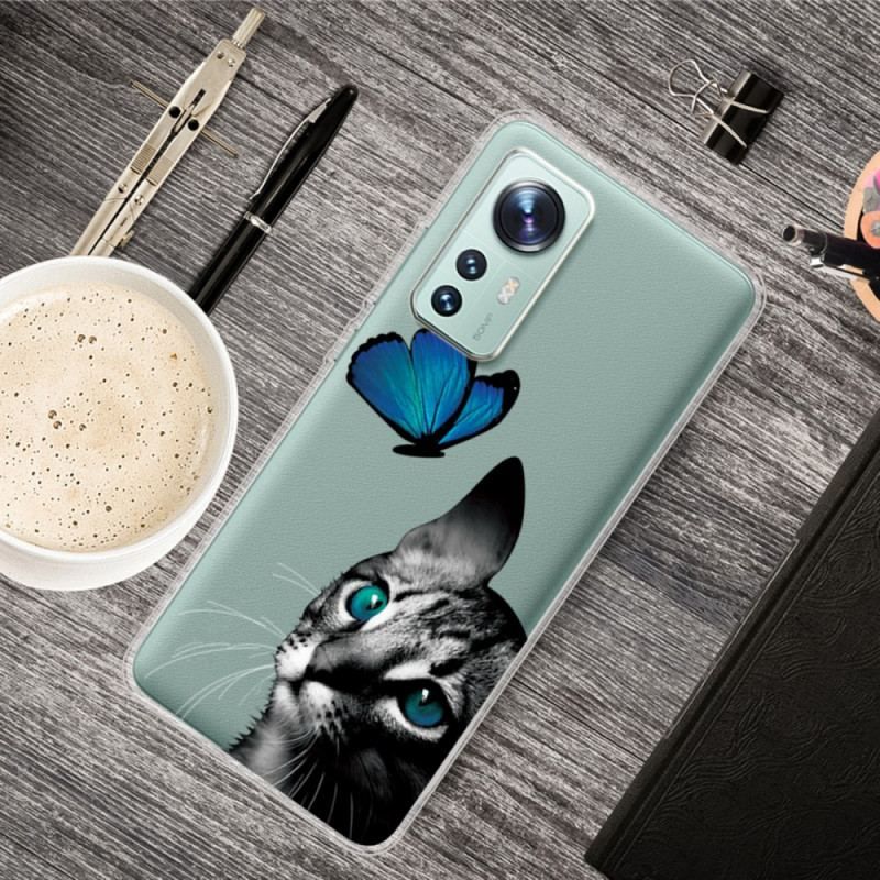 Coque Xiaomi 12 / 12X Chat et Papillon