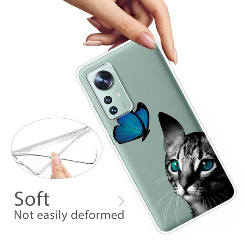 Coque Xiaomi 12 / 12X Chat et Papillon