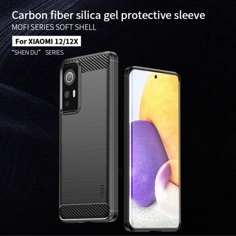 Coque Xiaomi 12 / 12X Fibre Carbone Brossée MOFI