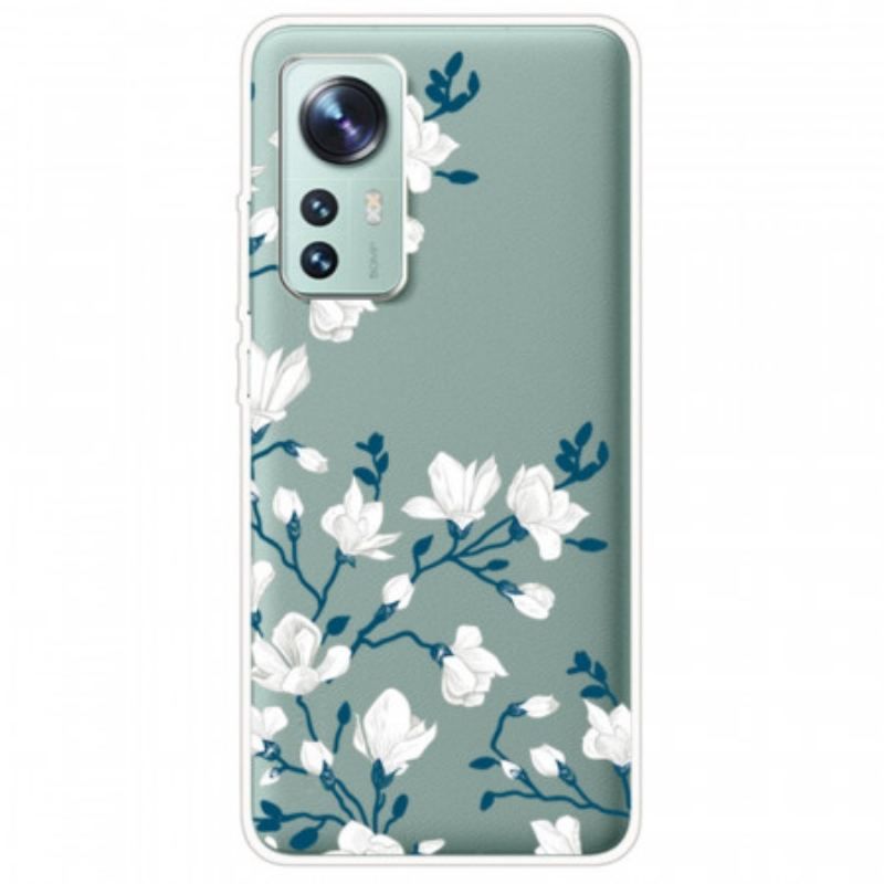 Coque Xiaomi 12 / 12X Fleurs Blanches