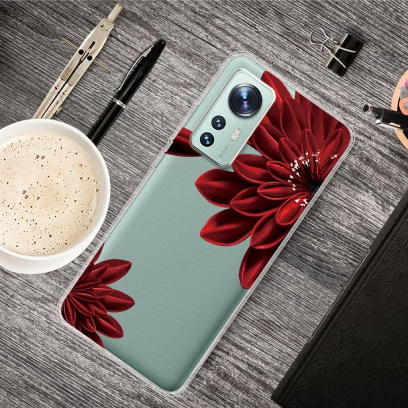 Coque Xiaomi 12 / 12X Fleurs Rouges