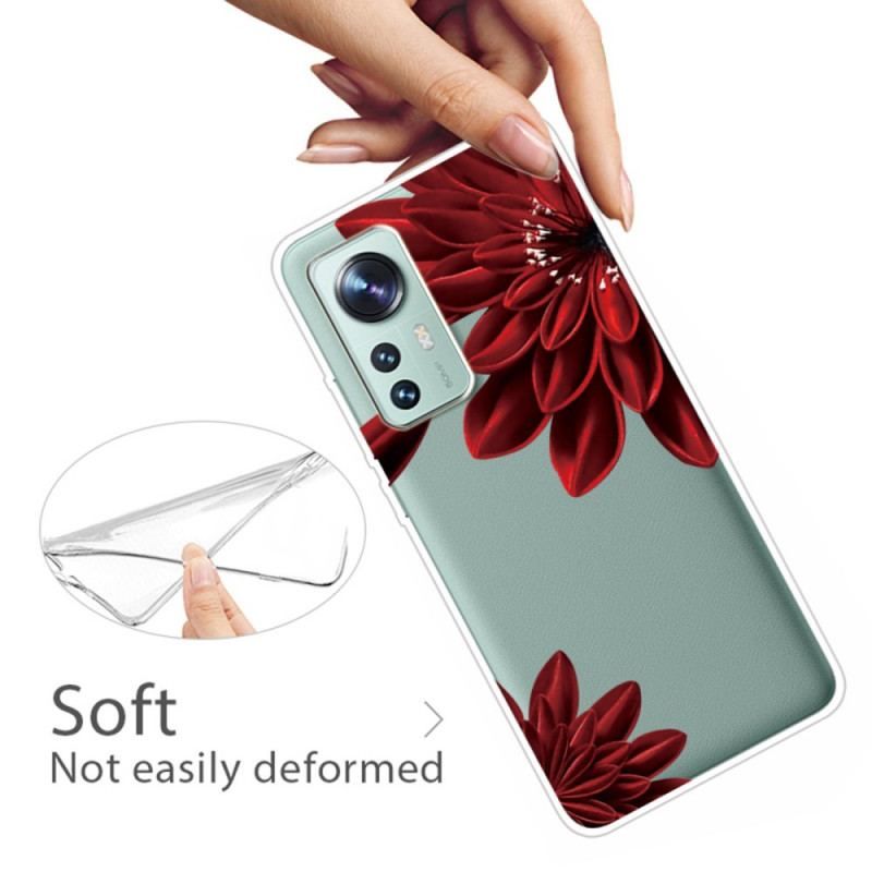 Coque Xiaomi 12 / 12X Fleurs Rouges