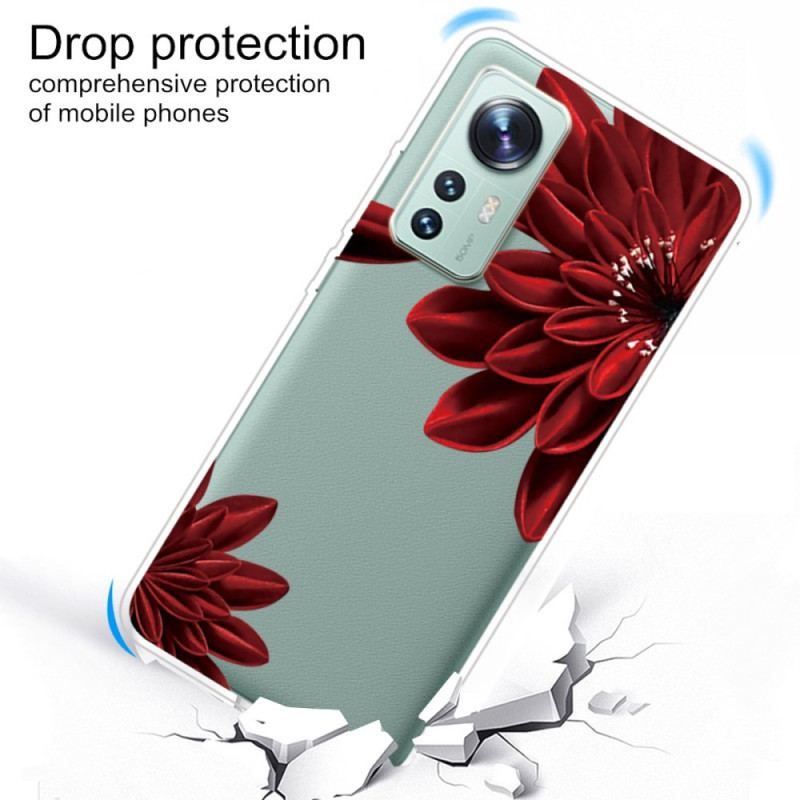 Coque Xiaomi 12 / 12X Fleurs Rouges