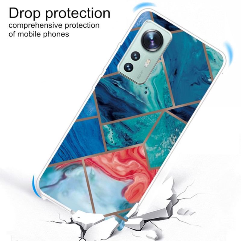 Coque Xiaomi 12 / 12X Marbre Géométrique Décliné