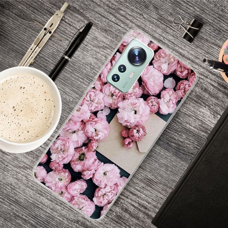 Coque Xiaomi 12 / 12X Silicone Fleurs