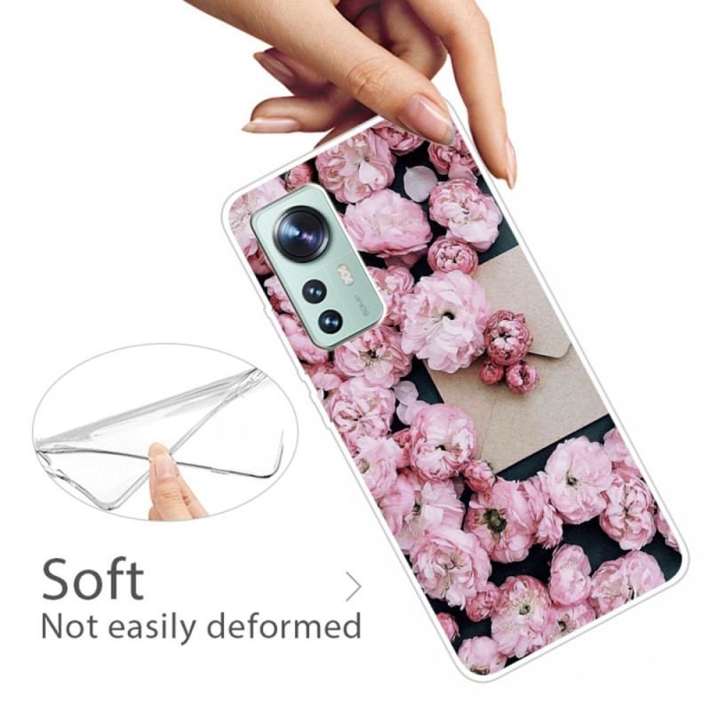 Coque Xiaomi 12 / 12X Silicone Fleurs