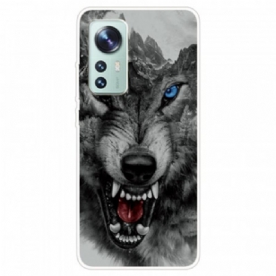 Coque Xiaomi 12 / 12X Silicone Loup Sauvage