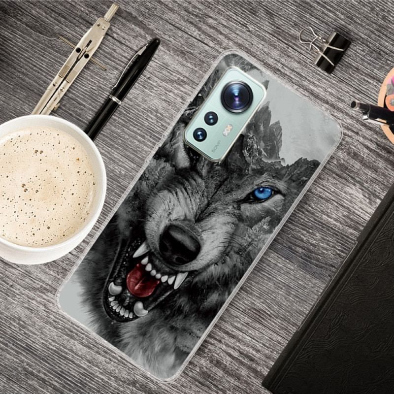 Coque Xiaomi 12 / 12X Silicone Loup Sauvage