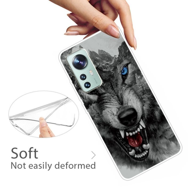 Coque Xiaomi 12 / 12X Silicone Loup Sauvage